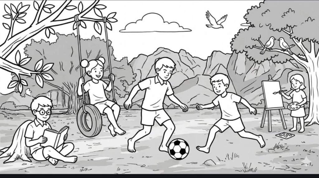 Class 6 Sanskrit Chitra Varnan Play Ground Park Garden