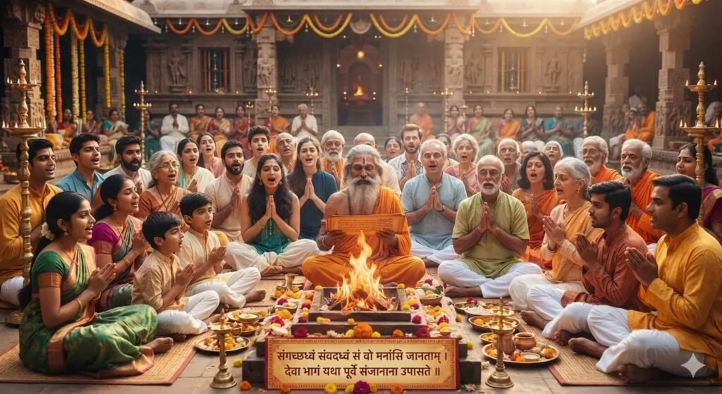 समानता के मन्त्र Vadic Mantras Related to Equality, Fraternity and Collective Consciousness Sanskrit Solutions