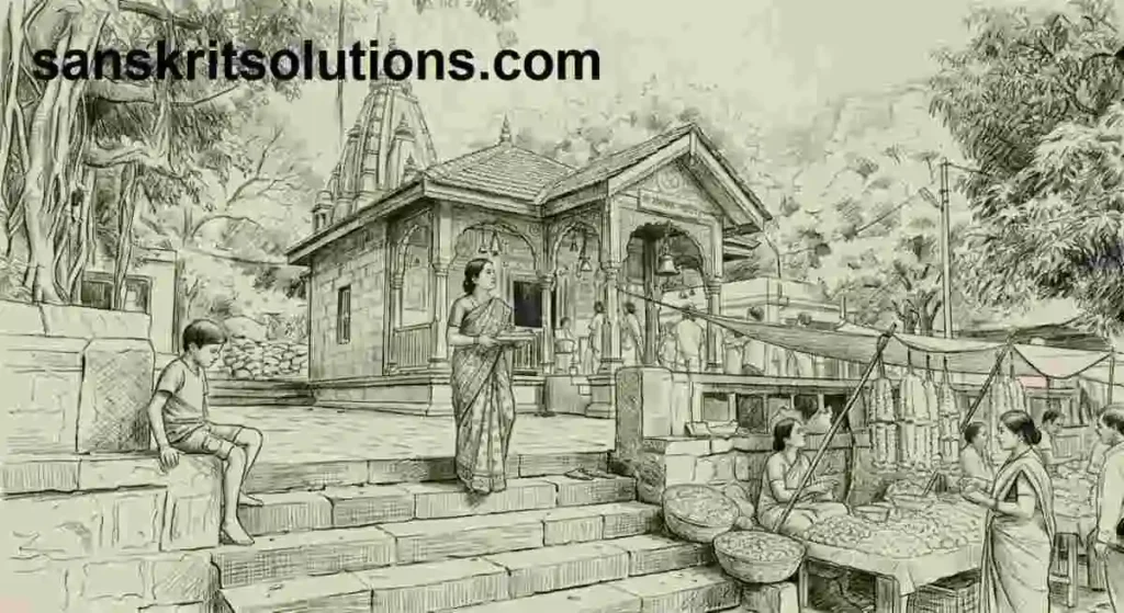 Image Description in Sanskrit Class 8 Temple